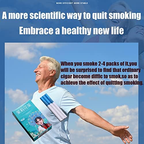 סיגריות צמחי מרפא יסמין ותה - טבק וניקוטין חופשי - 4 חבילות 80 מעשנים