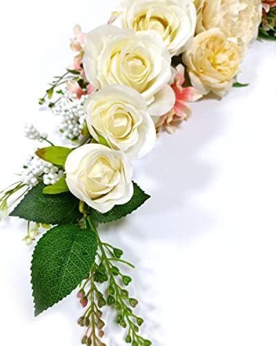 פרחי קשת חתונה של אורגמורי, פרחים פרחוניים מלאכותיים, 27 סוואג דקורטיבי, פרחים מלאכותיים מתבצעים לדלת עיצוב