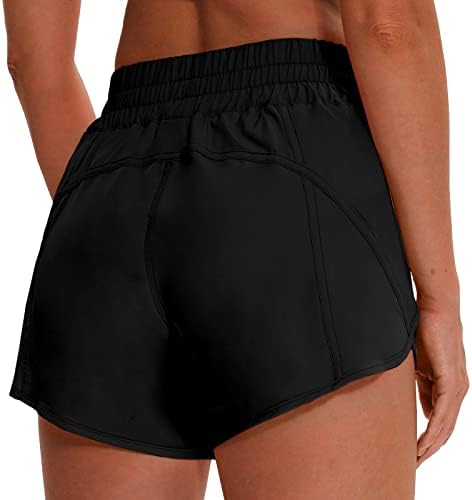MCEDAR 4 מכנסיים קצרים של מסלול אתלטי של עלייה נמוכה לנשים עם אניה מהירה מהירה של מכנסי חדר כושר קצרים
