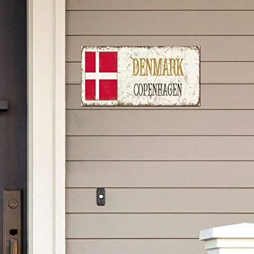 Madcolitote המותאם אישית שלט רחוב דנמרק כפרי קופנהגן דגל עץ שלטי עץ קיר קיר קיר קיר כפרי לקישוטים