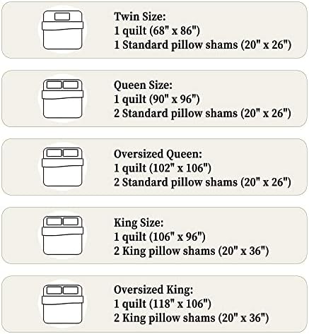 סט מיטה של ​​שמיכת בונלינו מלכה גדולה מדי - סט שמיכה של שמיכה רכה משקל קלה, פסים מודרניים כקיוף