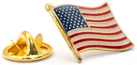 A-ONE 2 PCS Pack- The Seal Great of America+USA FLAG PIN PIN, סיכת דגל מתכת, קישוט הרוח של ארצות הברית, טלאי