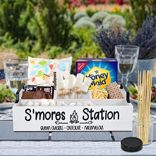 יוניסטיל S'Mores Station Box S'Mores Bar Holder S'Mores Tray Station for Smores Kit, S'Mores Caddy
