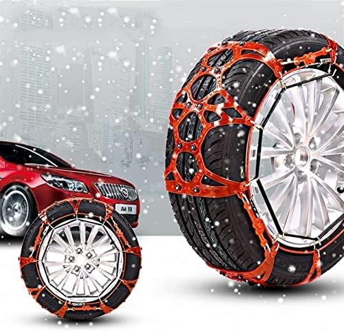 שרשראות שלג של QQlong מכונית אנטי-החלקה על שרשראות צמיגים מתכווננות לחירום למכוניות רכב שטח נהיגה