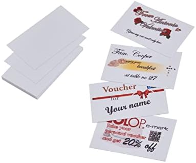 COLOP E-MARK סימון דיגיטלי מכשיר כרטיסי נייר, 85.5 x 54 ממ, לבן, 100 ספירת