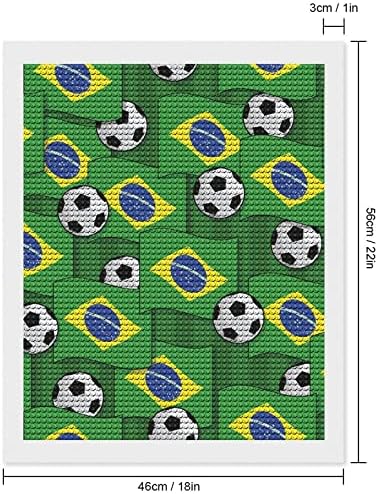 ברזיל כדורגל כדורגל דפוס יהלומי ציור ערכות למבוגרים צלב תפר עשה זאת בעצמך צבע אמנות תמונות קרפט עבור בית
