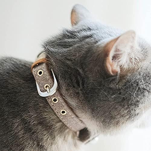 מפוכח חתול צווארון עם עניבת פרפר ופעמון, הרגיש חמוד מתכוונן נוח עמיד צווארון עבור חתלתול חתולים