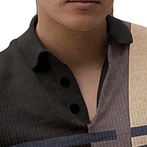 Jeshifangjiusu פסים של גברים קצרים שרוול קצר קיץ כפתור התאמה רגיל של חולצות אימון קל משקל קל משקל