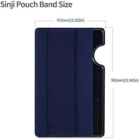 אחיזת טלפון סלולרי של Sinjimoru עם ארנק כרטיס, ארנק טלפון מקל על מחזיק כרטיס בגב הטלפון, ארנק רזה
