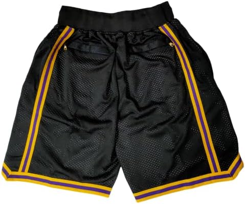 מכנסי כדורסל קצרים לגברים, מכנסיים קצרים של רטרו עם כיסים אימון חדר כושר חדר כושר משנות ה -90 מאווררי