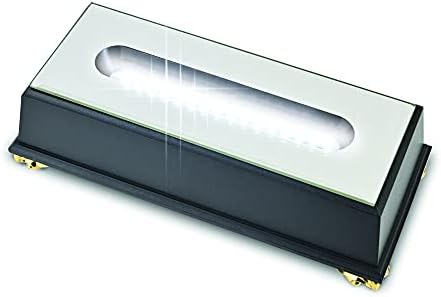 ASENTE 16 בסיס עמדת אור LED - תצוגת מלבן הכן לאמנות זכוכית גבישים תלת מימדית - תקע מתאם מופעל - מחזיק מואר