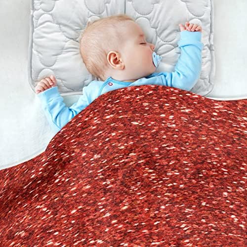 שמירה על מרקם נצנצים אדום נצנצים שמיכות לתינוקות לבנות בנים פעוט תינוקות, שמיכת תינוק רכה קטיפה
