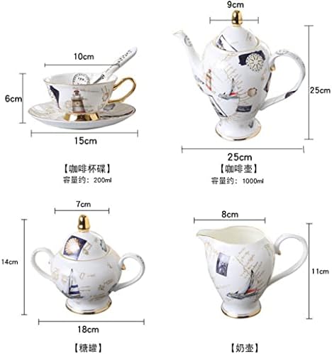 SEASD סט תה בסגנון אירופי, קומקום קרמיקה, סט קפה יצירתי, תה אחר הצהריים באנגלית, כוס סין עצם, סט תה