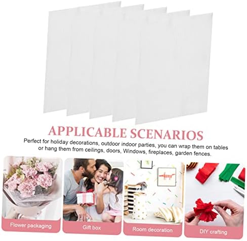 Sewacc 5 Sheets פרחים דקורטיביים ניירות אוריגמי מתנות פרחים ניירות מלאכה DIY נייר אריזת פרחים טרי