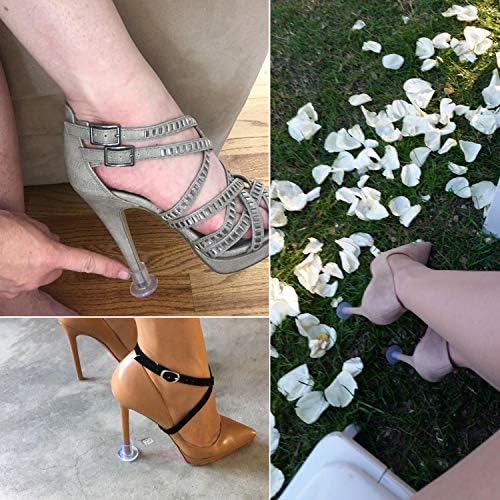 15 זוגות גבוהה העקב מגיני נעלי נשים, ברור העקב פקקי דשא, העקב תיקון כובעי מכסה-מושלם עבור חיצוני חתונות אירועים
