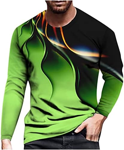 חולצות T מעצבים לגברים 3D דפוס דיגיטלי מגניב הדפסה דיגיטלית עגולה צוואר ארוך/שרוול קצר סוודר ספורט חולצה חולצה