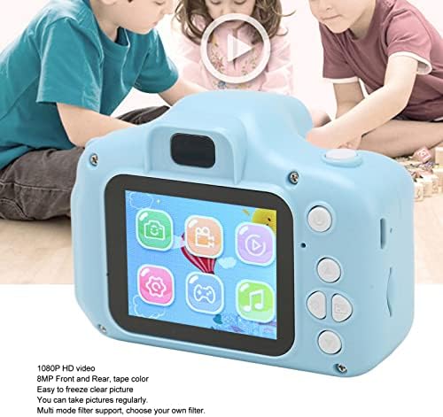 Hztyyier Multi Modes פילטר קדמי אחורי 8MP צפיון מסך גדול מצלמת Selfie ילדים לילדים עם כרטיס זיכרון 32 גרם