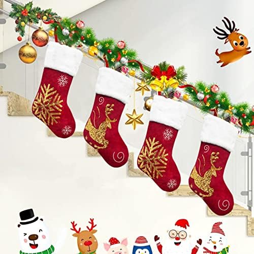 גרבי חג המולד תיק מתנה שקיות גרב ממתקים גרבי צבי שלג גרבי עץ חג המולד מעיל מעיל של הרבה צבעים קישוט לחג