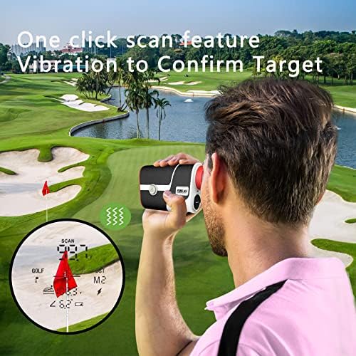 טווח טווח גולף, מציאת טווח הגדלה 6x, Precision Pro Golf NX7 Pro Slope Laser Laser Rangefinder, מרחק מדויק