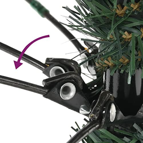 vidaxl עץ חג מולד מלאכותי עם מעמד ירוק 82.7 PVC