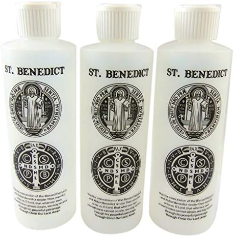 JWG Industries St. Benedict בקבוק מים קדושים עם מפזר סט דבקות השטן של שלוש