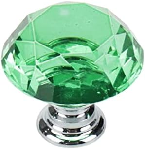 ביסבאי 0.98 אינץ '/25 ממ כפתור ארון זכוכית קריסטל יהלום עם ברגים, 5 יחידות, ידיות ידיות שידה לבית, למטבח,