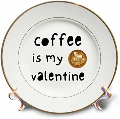3drose Rosette - ציטוטים של ולנטיין - קפה הוא האהבה שלי - צלחות