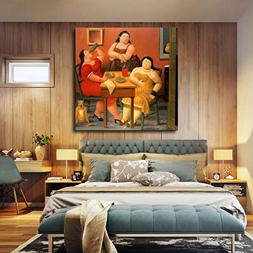 פרננדו בוטרו שלוש נשים שמנות פוסטר אמנות קיר קיר קיר קיר חדר שינה סלון אמבטיה אמבטיה צביעת בד דקורטיבי תמונות