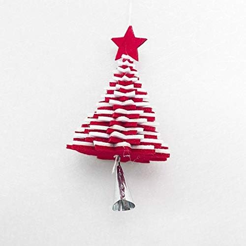 קישוט עונה 2 יח 'קישוטי פלנל פעמון יצירתי עץ חג המולד קישוטי תליונים דקורטיביים מתכת.