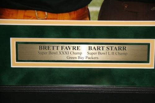 Brett Farve Bart Starr חתום 20x16 תמונה ממוסגרת Green Bay Packers PSA/DNA - תמונות NFL עם חתימה