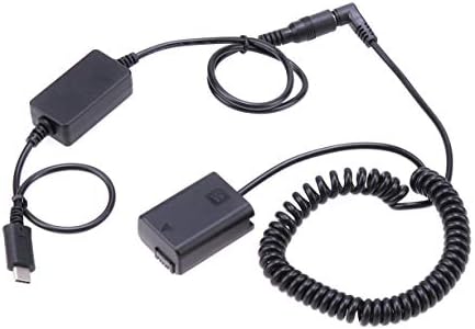 פוטגה בנק כוח USB סוג C כבל מתאם כוח USB-C כבל + NP-FW50 סוללת דמה לסוני NEX7 DSC-RX10 II III IV A7 A7R A7S