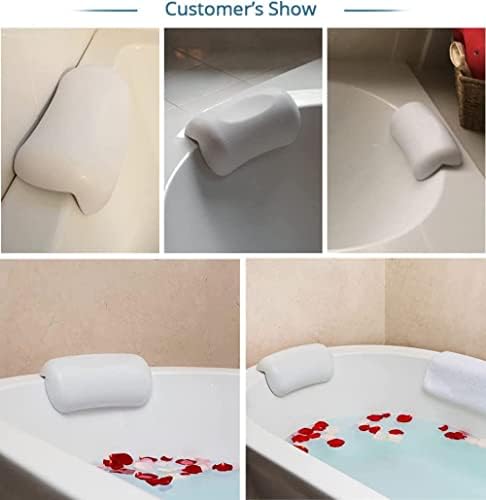 כרית אמבטיה כרית אמבטיה כרית אמבטיה ללא החלקה על כריות אמבטיה רכות אטומות למים עם כוסות יניקה קלות