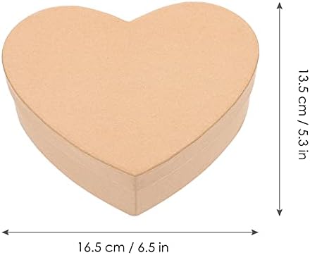 Artibetter 5 pcs נייר מאצ'ה קופסא קופסת לב-דקורטיבית קופסת מתנה מקוננת קופסת עוגיות נייר מכולות ממתקים עם מכסים
