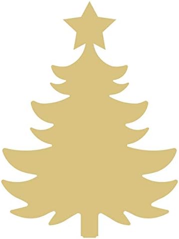 עץ מגזרת גמור עץ חג המולד עץ עם כוכב חג דלת קולב צורת בד סגנון 7