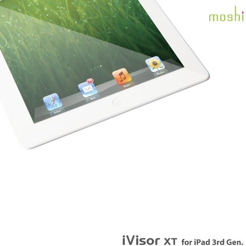 מגן מסך Moshi Ivisor XT עבור ה- iPad 3 והדור הרביעי החדש - לבן