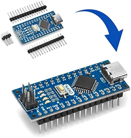OSOYOO 3PCS LGT NANO עבור Arduino Nano התואם ללוח ננו Chip Chip עם ממשק USB-C עם ממשק USB-C