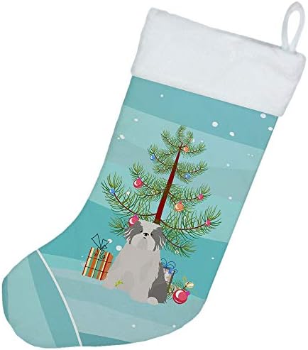 אוצרות קרוליין CK3504CS ODIS ODESSA ביתית אידיאלית כלב עץ חג מולד גרב חג המולד, אח תלויה גרביים עונת