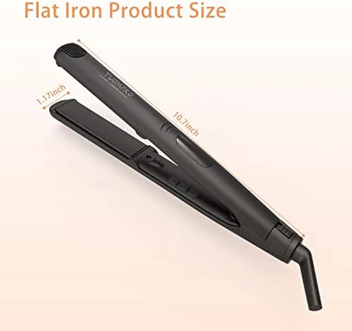 מחליק שיער 1 אינץ 'ברזל שטוח לשיער דק או שיער עבה בינוני קטן, ברזל שיער מתח כפול עם כיבוי אוטומטי,