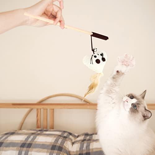 צעצוע חתול מקניט מקט לחתול נוצה סוזוקי מקניט מקט לחתול מקל מעץ סנאי עכבר