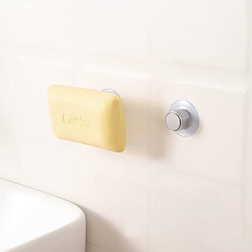 מחזיק סבון מגנטי עבור מקלחת קיר, 2 יחידות קיר רכוב יניקה עד בר סבון מחזיק, נירוסטה סבון שומרי עבור בר סבון, מטבח
