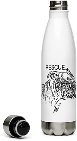 הצלה היא הגזע האהוב עלי בקבוק מים מנירוסטה למציל כלבים, פיטבול, בקבוק מים מבודד למאהב כלבים