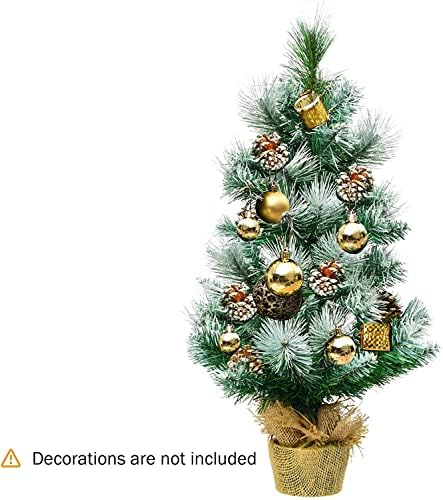 עץ חג מולד מלאכותי בגודל 24 אינץ
