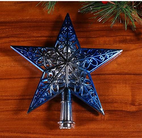Kesyoo 20 סמ לחג המולד צמרח עץ כוכב כוכב כוכב כוכב טופר טופר צמרת חלול נצנצים לחג המולד למשתלת