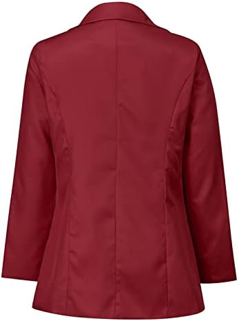 בלייזרים קדמיים פתוחים לנשים שרוול ארוך עבודה מעילי משרד בלייזר בלייזר חולצת ז'קט קל משקל קל בגדי סתיו