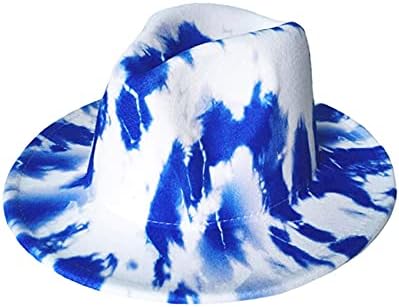 כובע כובע מודפס גברים לרחבה לצבע עניבה למסיבה לנשים כובע תלבושות