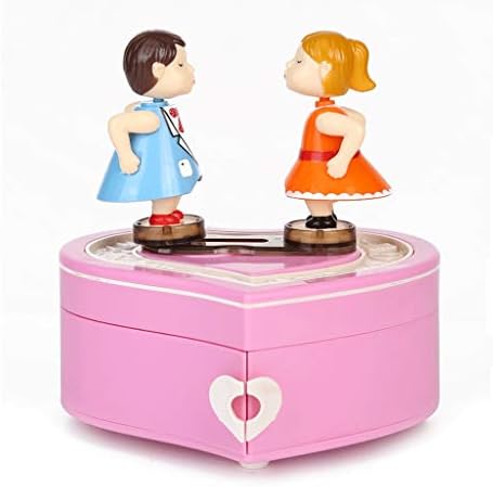 Yfqhdd זוג בובה בובה קופסת רדיו רדיו שעון נערה נערת מנגנון מוסיקה מוסיקה ידנית חתונה