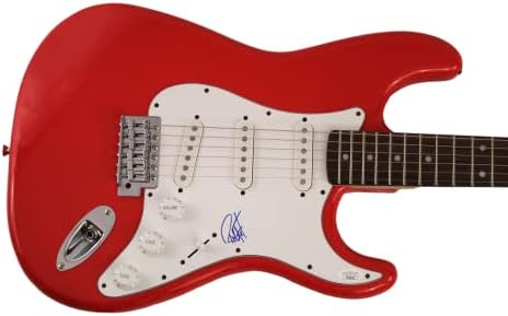 רוברט טרוחיו חתם על חתימה חתימה מלאה מכונית מירוץ בגודל מלא פנדר אדום סטרטוקסטר גיטרה חשמלית עם אימות