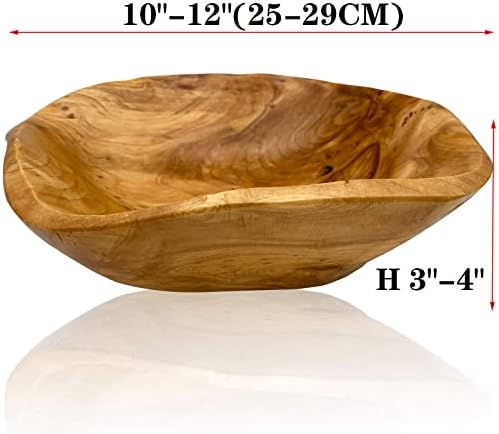 קערת עץ יצירתית שורש קערה מגולפת בעבודת יד קערה ממתקים מעץ אמיתי טבעי קערה 10 -12