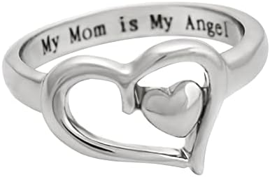 2023 חדש תכשיטי שלי הוא מתנת אותיות אמא של יום שלי עגילי נשים של אמא לב מלאך טבעת טבעות התאמת טבעות דינוזאור