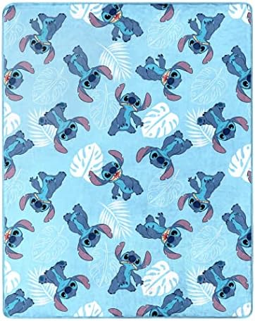 Northwest Lilo & Stitch Classic Pary תווים חובק כרית ומגע מגע משי זריקת שמיכה, 40 x 50